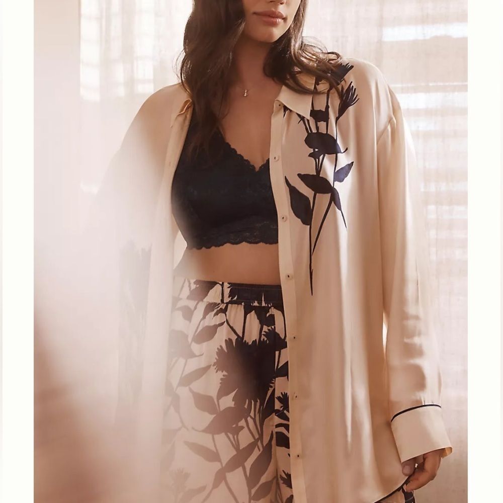 By Anthropologie XL By Anthropologie Long-Sleeve Buttondown Pajama Shirt